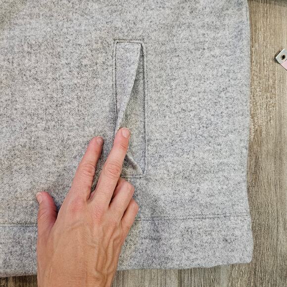 Madewell Jacket Women’s XL Relaxed Mockneck Double-Face Knit Gray Hip-Length NEW - Picture 5 of 12